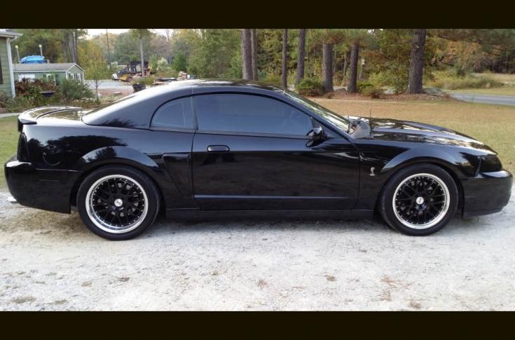 FORD MUSTANG VALENCIE GLOSS BLACK MACHINED PINSTRIPE